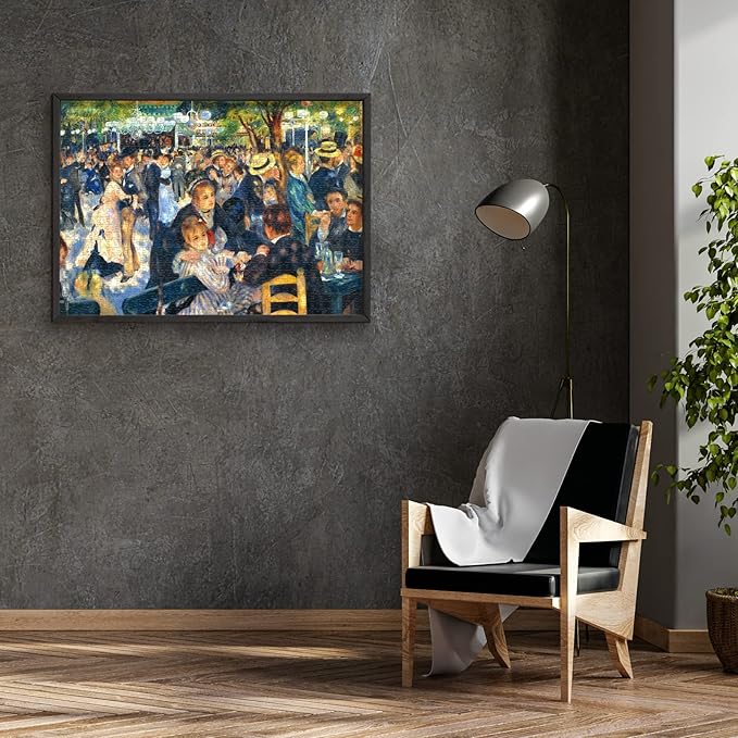 Antelope 1000 Pieces Dance at le Moulin de la Galette Puzzle, High Resolution, Matte Finish, Smooth Edging, No Dust, Cardstock, Intermediate, All Age, 29.5 x 20.5in