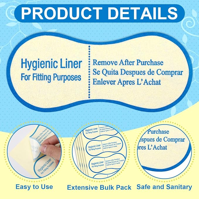 Dunzoom 1000 Pcs Adhesive Protective Hygiene Try on Sticker Hygiene Strip Bulk for Swimwear Underwear Panty Liners Bikini