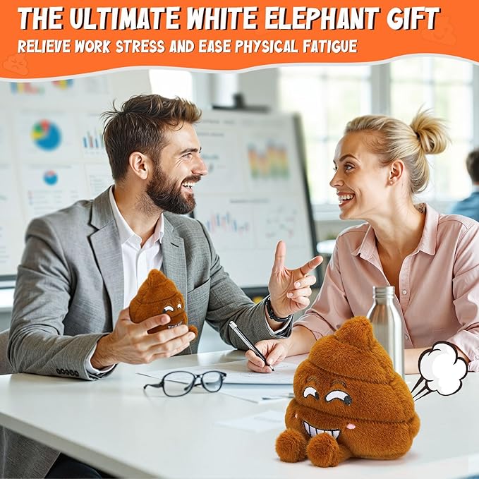 Farting Poop Plush Toy – Funny Poop Toy with 30 Hilarious Fart Sounds, Soft & Durable Gag Gift for Kids, Pets, and Pranks – Great Décor for Home, Office, or Parties