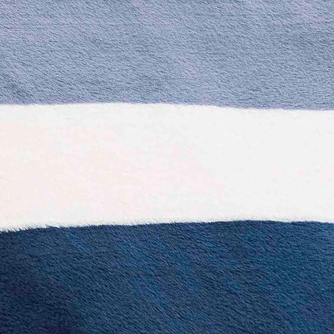 Nautica - Fleece Throw Blanket for Couch 50x60, Ultra Soft Plush Micro Flannel Throw, Lightweight Warm Cozy Blanket, Americana Decor, Perfect for Sofa, Bed, Living Room (Awning Stripe Blue)
