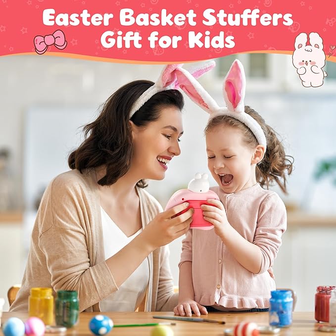 Bunny Pop Push Game,Sensory Pop Fidget Toys for Kids with Autism,Handheld Puzzle Game Sensory Toys,Bunny Quick Push Light Up Game Gifts for 3-12 Year Old Girls Boys