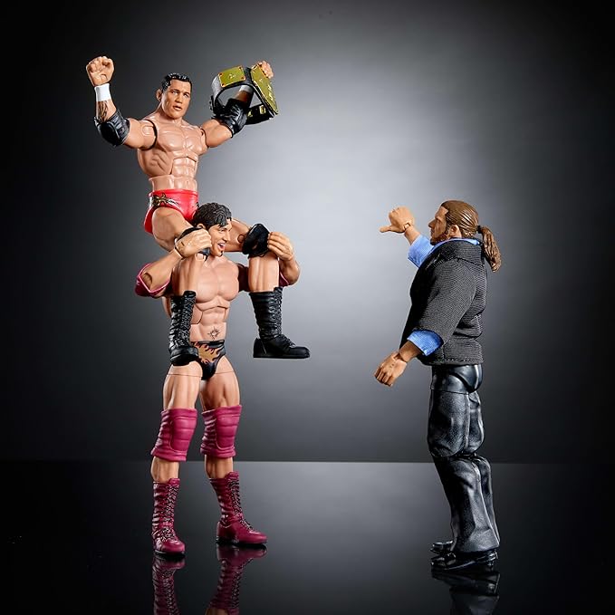 Mattel WWE Elite Evolution 3-Pack Action Figures & Accessories Sets, 6-inch Collectibles with Swappable Parts, Includes Triple H, Randy Orton & Batista