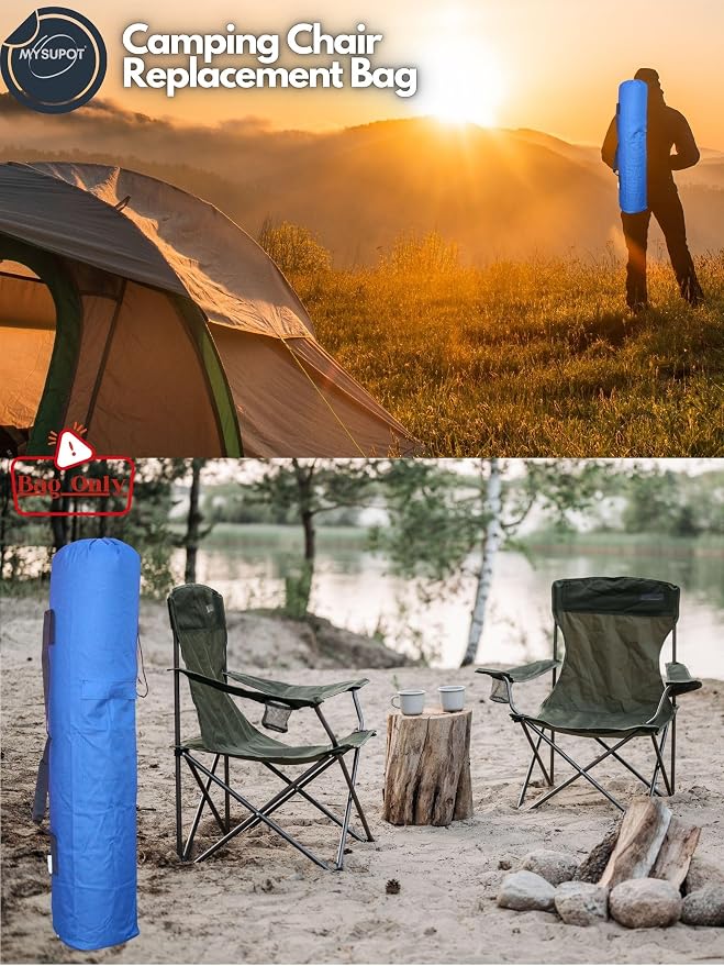 Replacement Bag for Folding Camping Chair, Portable Camp Chair, Hammock, Yoga Mat, Umbrella, Tents, Tripods, Fishing Poles - 420D Oxford Polyester Fabric