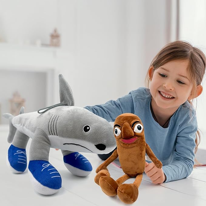 Plushies Set – 13" Tralala & 16" Tung Soft Stuffed Animal Pillows for Fans, Perfect for Kids' Bedroom Decor, Birthday for Boys & Girls Cute Halloween Plush Toy (Style 1+Tung)