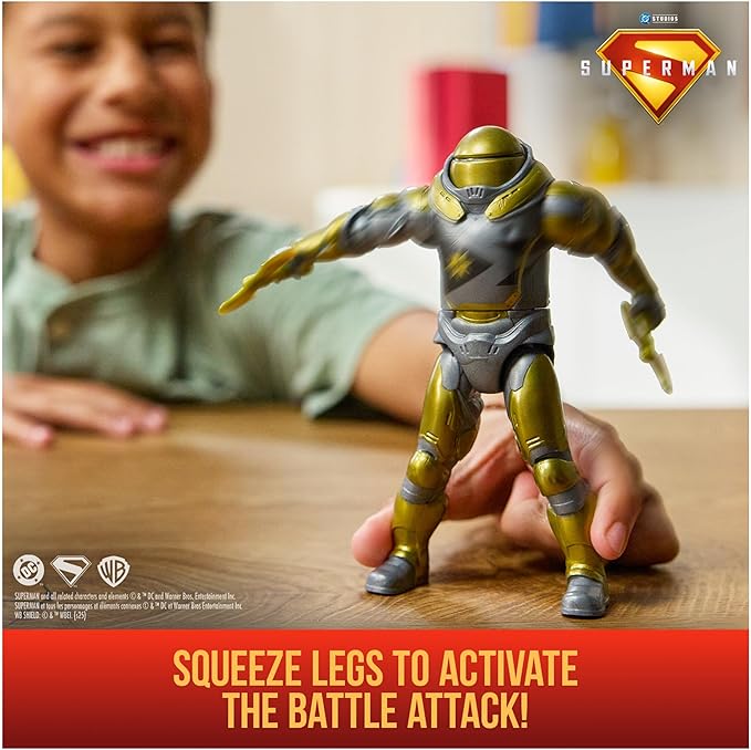DC Comics, Superman, Hammer of Boravia Epic Strike Action Figure, 6-Inch Tall, Authentic Movie Styling, Includes 2 Accessories, Kids Toys for Boys and Girls Ages 4 and Up
