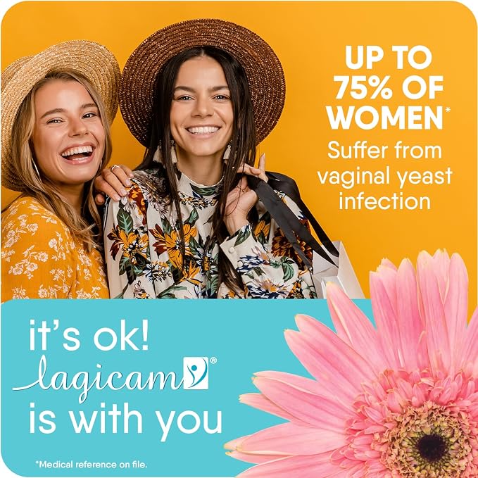 LAGICAM V 3 Day Yeast Infection Treatment for Woman, 2 Pk | 3 Applicators+Cream, Start working on the 1st Day, Miconazole Nitrate Antifungal Vaginal Cream, Relieves Itching & Irritation