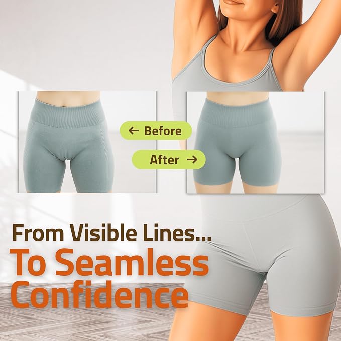 Wingless Camel Toe Panty Liners with Adhesive Sticker (Small, 7-Pack) – 2-in-1 Reusable Camel Toe Guard & High-Temp Washable Cloth Liners – 100% Breathable Organic Cotton, Stay-Put – Made in EU