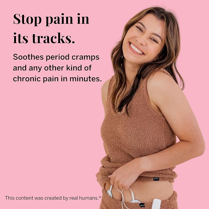 Pixie Period Pain Relief Device - Best PMS Relief Simulator with TENS Technology - Thinnest Wearable Tens Unit - Unnoticeable Under Clothes - Menstrual Cramp Comfort for Feminine Care