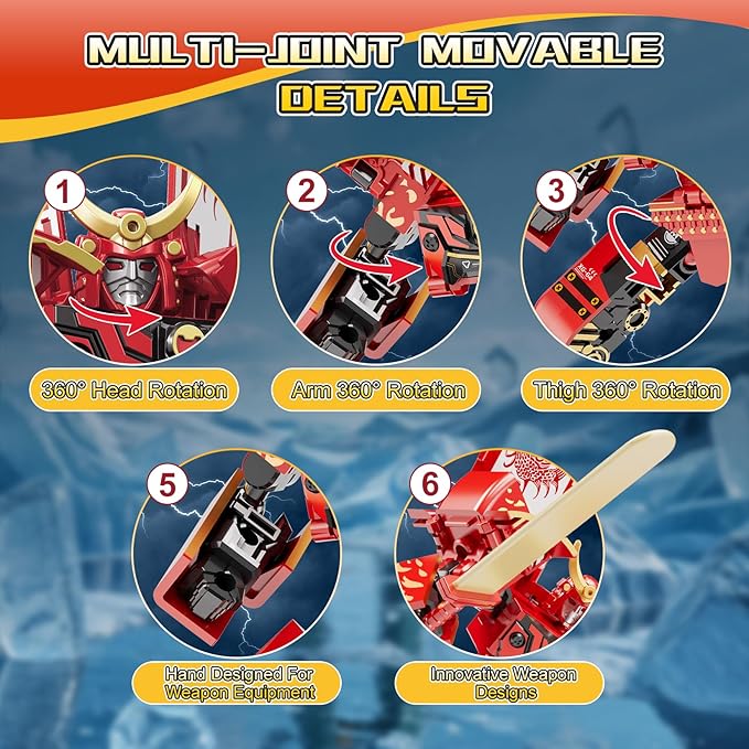Ice Cream Transforming Toy, 2 in 1 Transform into Robot Action Figure, DIY Transformation Figure Toys for Kids & Adults Action Figures for Boys Party Favors Gift (Red)