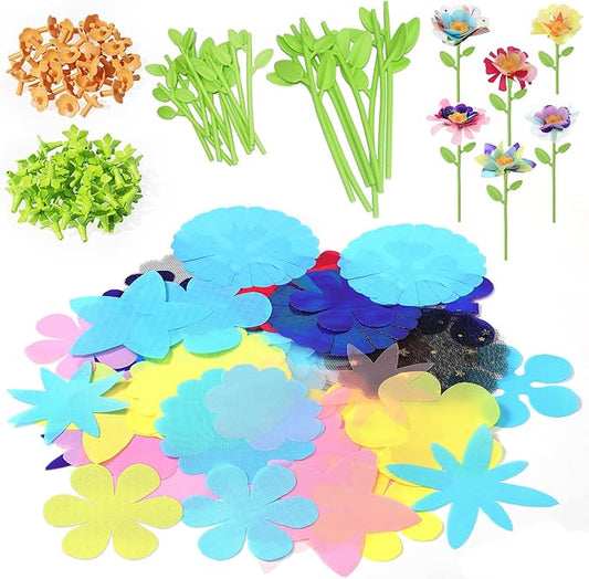 Glotrove Fabric Flower Bouquet Toy Accessories, Arts and Crafts Accessories Set for Kids, Refills Make 28 Flowers