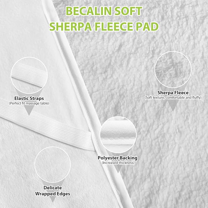 Massage Table Warmer Heating Pad Professional SPA Massage Bed Warmer with Timer, 9 Heat Settings, Overheat Protection for Massage Bed & Spa, Thickened & Soft Fleece, 30" x 71", with Face Hole