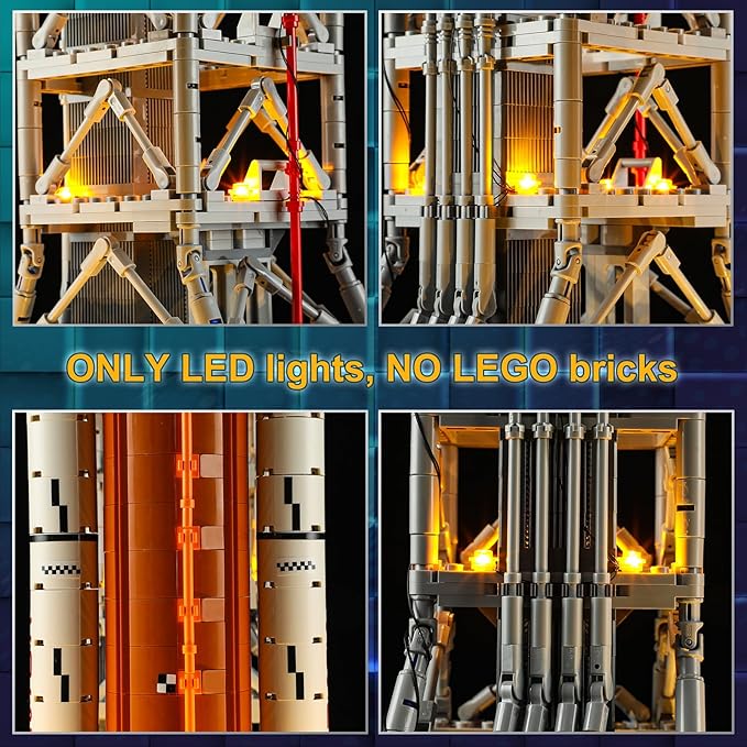 Vaodest LED Light for Lego 10341 NASA Artemis Space Launch System Building Blocks Model,Design and Configuration Compatible with Model 10341(Led Light Only, Not Building Block Kit)