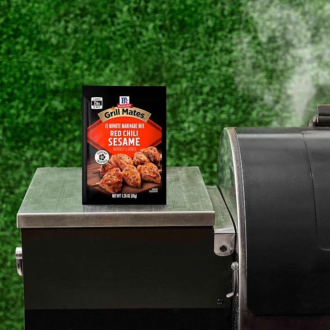 McCormick Grill Mates Marinade Mix, Asian BBQ, Korean-Inspired, 15 Minute Marinade for Chicken, Steak, and More, 1.25 oz (Pack of 12)