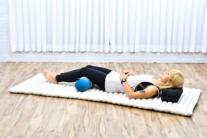 Leewadee Small Yoga Bolster – Shape-Retaining Cervical Neck Roll, Tube Pillow for Comfortable Reading, Kapok Filling, 22 x 6 x 6 inches