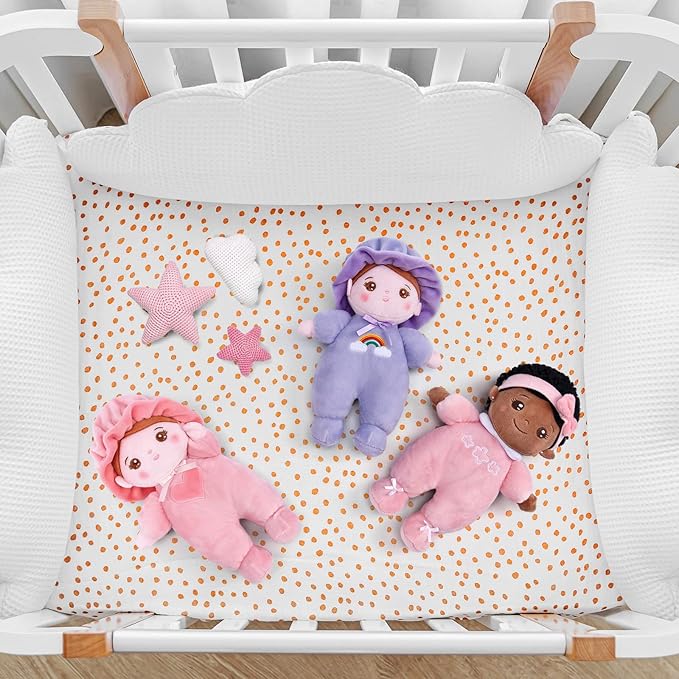 OUOZZZ Black Baby Doll for 1 Year Old Girl Gifts - First African American Baby Dolls Toys for Girl Birthday Christmas Plush Gift for Toddler 10"