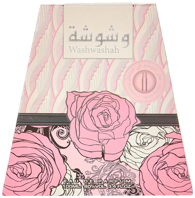 Lattafa Washwashah 2-Piece Set for Women, (3.4 Ounce Eau De Parfum Spray + 1.7 Deodorant Spray)