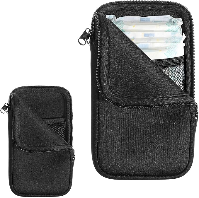 Tampon Pouch, Tampon Holder for Purse, Portable Storage Bag with Zipper, Discreet Period Bag for Feminine Products Portable Pad Bags for Women, Ladies