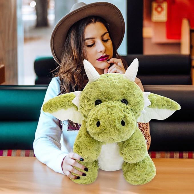 Little Flying Dragon - Cute Stuffed Animal Plush Toy - Adorable Soft Dragons Toy Plushies and Gifts - Perfect Present for Kids (Green,22.04in/56cm)