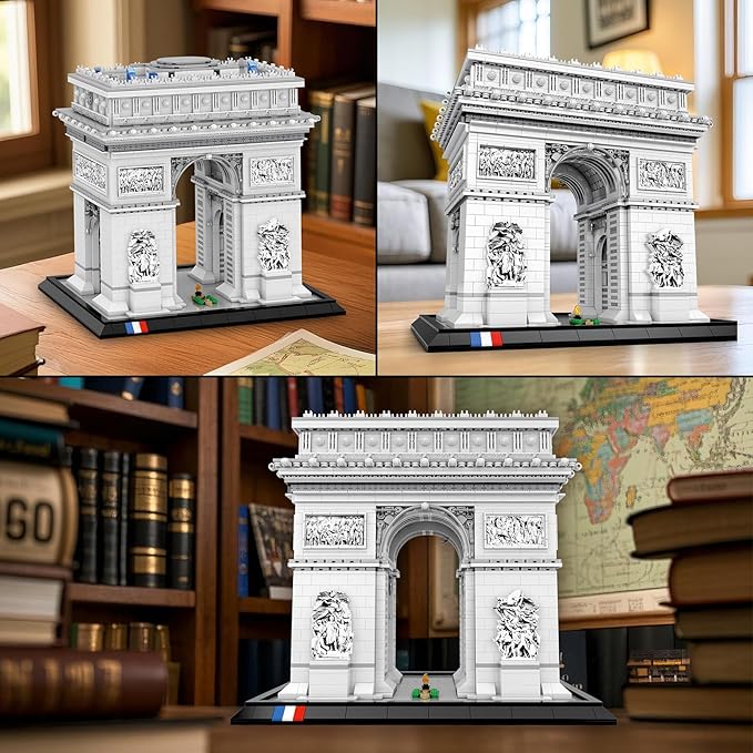 Architecture Arc de Triomphe Building Set, Paris City Landmark Building Model Kit 66024, Famous Historical Building Collection & Display, Gift for 14+ Adults, Travel and Art Lovers (3395 PCS)