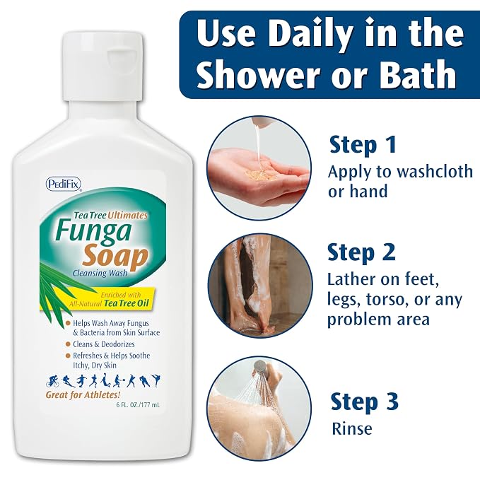 Pedifix FungaSoapLiquid with Tea Tree Oil, 6 oz.