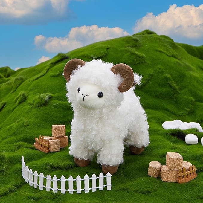 MaoGoLan 6 Pack Stuffed Farm Animals Bulk Plush Horse Cow Sheep Pig Chicken Bunny Farm Animal Toys Set for Kids Party Favors Decorations Christmas Valentine's Day Easter Birthday Gifts
