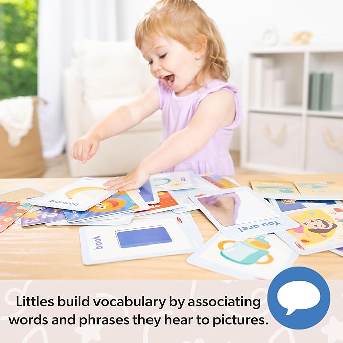 Melissa & Doug® Ms. Rachel™ First Words Textured Sensory Flashcards Preschool Learning Toy for Boys, Girls - FSC Certified