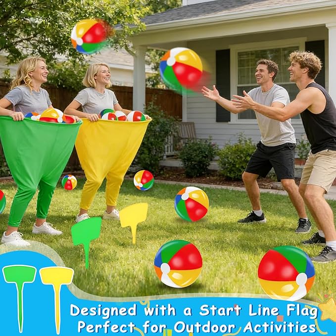 Granny Pants Yard Game, Granny Pants Party Game with Oversized Pants Bouncy Balls Ground Stakes Storage Bag and Air Pumps, Outdoor Tossing Games for Adults Family Carnival Party Reunion Gathering