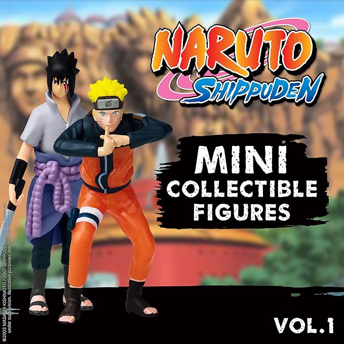 P.M.I. Naruto Shippuden Collectible Mini Figures 12 Pack Deluxe Box | Anime Toy Set Featuring Team 7 Ninjas, Akatsuki, Legendary Sannin & Hidden Rare Shinobi (Assortment A)