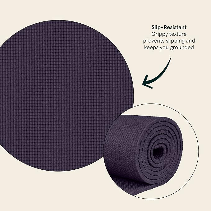 Retrospec Pismo Yoga Mat w/Nylon Strap for Men & Women - Non Slip Exercise Mat for Yoga, Pilates, Stretching, Floor & Fitness Workouts, .5mm Thick, Easy to Clean