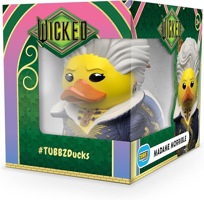 TUBBZ Boxed Edition: Wicked for Good - Madame Morrible Cosplaying Rubber Duck Vinyl Figure – Official Collectible for Fans of Wicked
