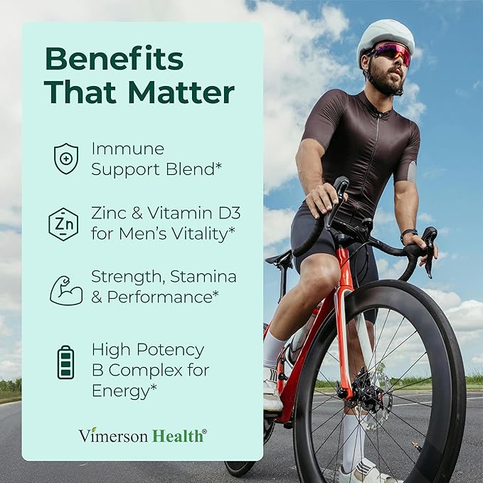 Multivitamin for Men with Bioavailable Vitamins, Minerals, Vitamin D, B12, C, A & Zinc for Energy, Focus and Immune Health – Premium Mens Multivitamins & Multiminerals – 60 Liquid Caps
