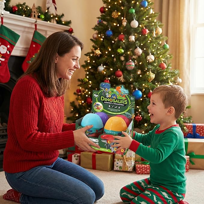 Take Apart Dinosaur Toys, Dinosaur Toys for Boy Girl STEM Construction Assembly Toy, Ideal for Christmas Birthday Gifts Easter Basket Stuffers Fillers