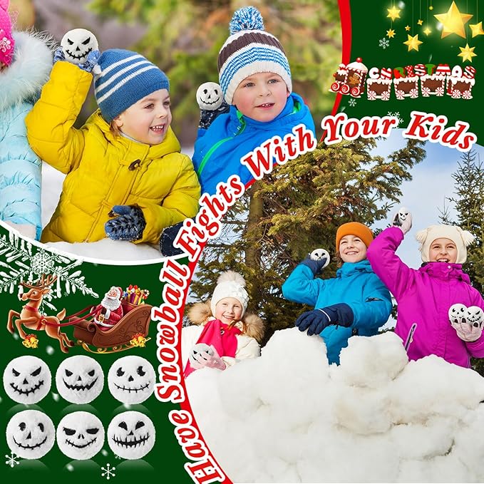 Zhanmai 30 Pcs Halloween Soft Balls for Fights Indoor, Plush Jack O Face Snowman Ball Reusable Soft Stuffed Fake Balls Indoor Outdoor Game for Winter Fight Happy Halloween Decoration(2 Inch, Horrific)