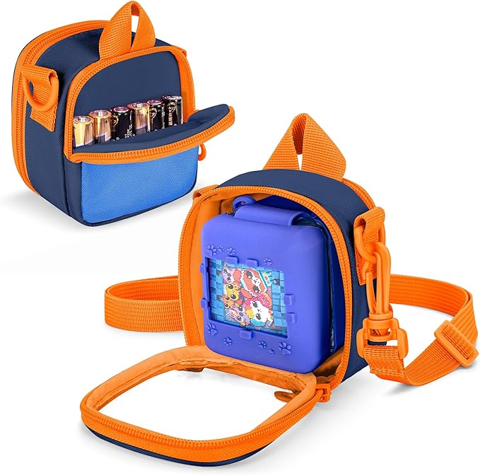 Carrying Case Compatible with Bitzee Interactive Toy Digital Pet, Portable Bag with Shoulder Strap for Virtual Electronic Pet Accessories,Blue (Bag only) Patented Design