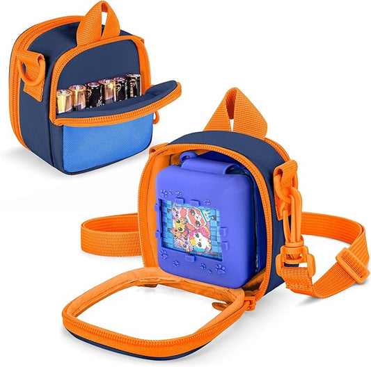 Carrying Case Compatible with Bitzee Interactive Toy Digital Pet, Portable Bag with Shoulder Strap for Virtual Electronic Pet Accessories,Blue (Bag only) Patented Design