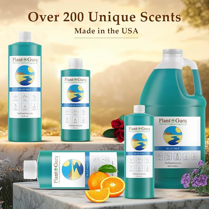 Blue Nile Fragrance Oil 8 fl. oz. Scented Oil for DIY Soap Making, Candles, Bath Bombs, Body Butters. Used in Aromatherapy Diffusers, Burners and Warmers. Add to Lotions and Creams.