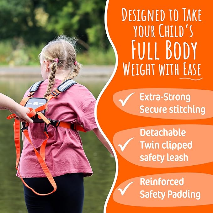 Hobble De Hoo XL Autism Safety Harness for Kids & Teens 7+ | Walking Safety Vest with Grab Handles & Reflective Strips