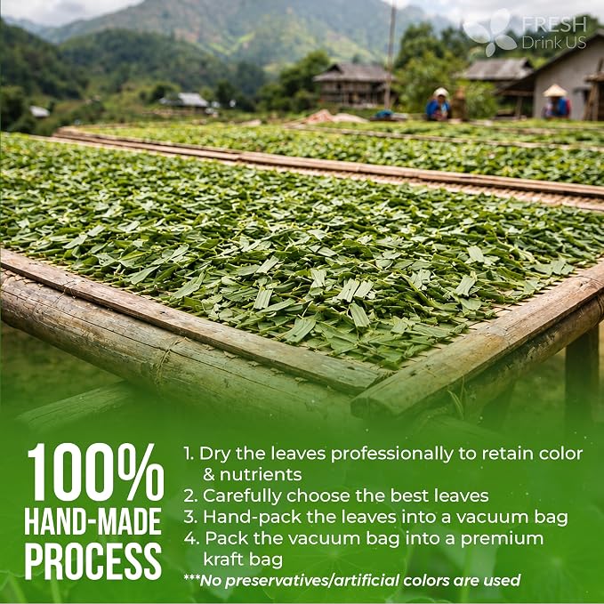 FreshDrinkUS, Premium 2oz Natural Pandan Leaves Dried, 100% Pure Dried Pandan Leaves, Pandan Leaf Tea, No Additives, No Caffeine, Vegan (2 oz Dried Leaves)