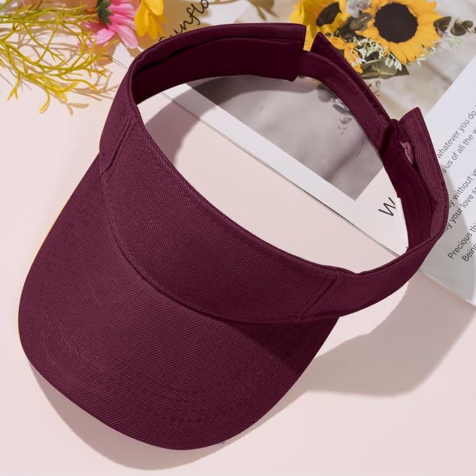 Marrywindix 1 Piece of Sport Wear Athletic Visor Sun Sports Visor Hat Visor Adjustable Cap for Women and Men