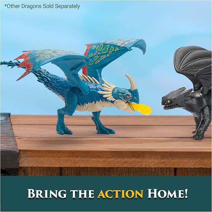 Dreamworks Dragons, Battle Dragons, Fire Blast Deadly Nadder, 10” Action Figure, Kids Toys for Boys & Girls Ages 4 and up