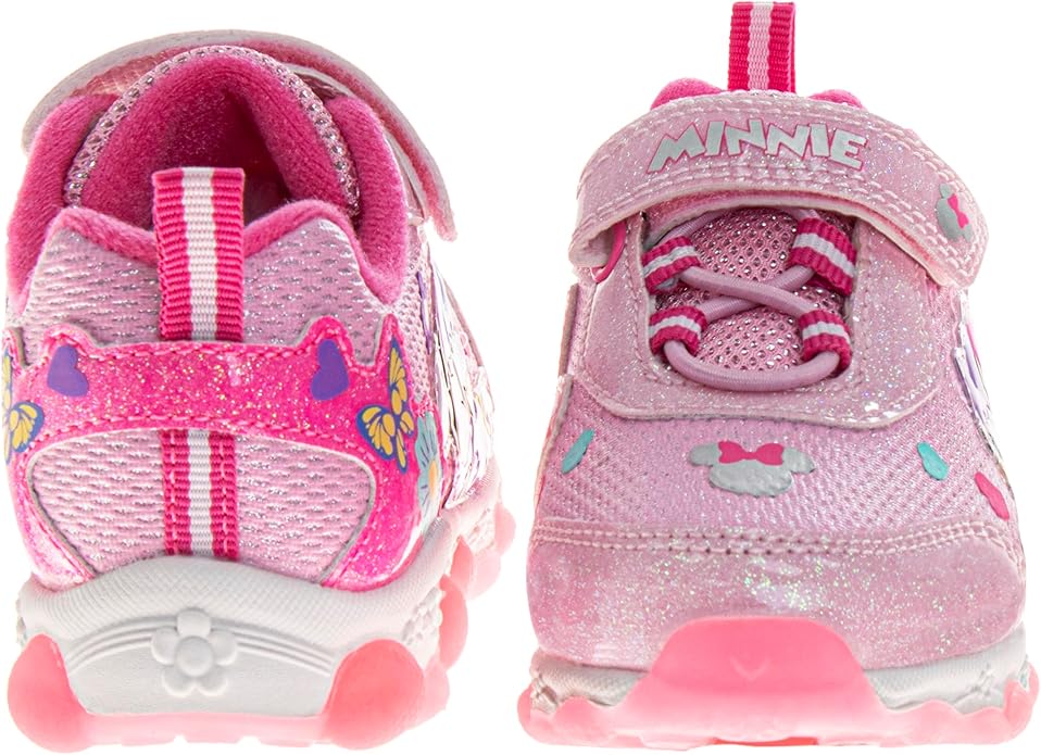 Girls Character Shoes Light Up Shoes LED Athletic Shoes for Girls Disney Princess Moana Little Mermaid Stitch Minnie Frozen Paw Patrol (Sizes: 5-10 Toddlers / 11-12 Little Kid)