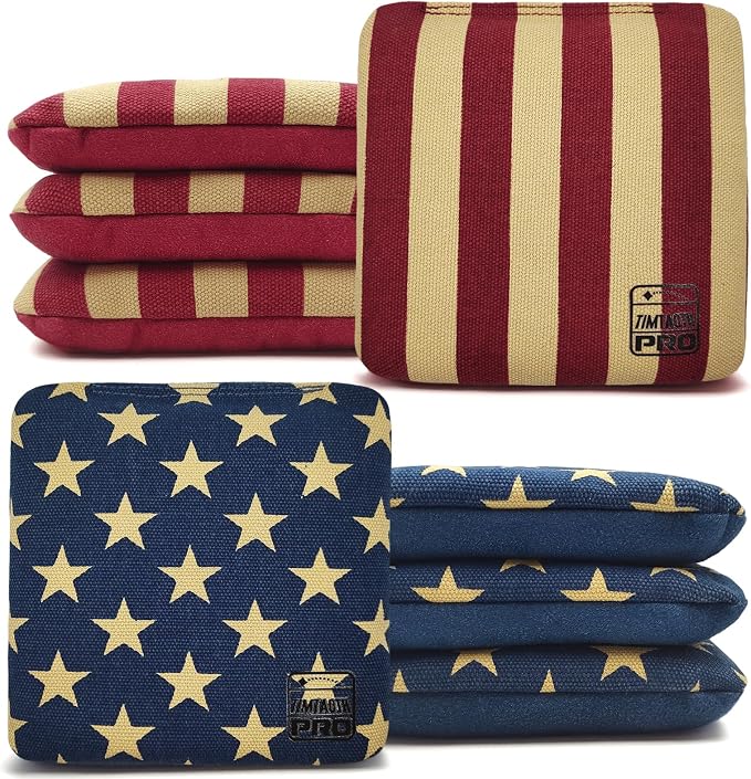 Dual Sided Corn Hole Bags Professional Cornhole Bags Set of 8 Regulation Corn Hole Bean Bags Slick and Stick