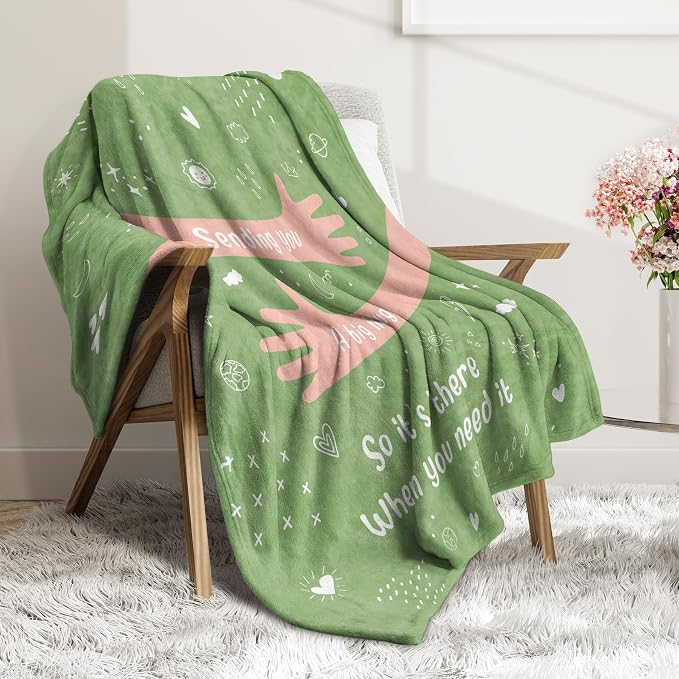 Get Well Gifts for Women Men, Hug/Healing Blanket | Thinking of You/Cancer Care/Sympathy/After Surgery Gifts for Friends, Sister, Coworkers, Soft Throw Blankets 50'' x 60''