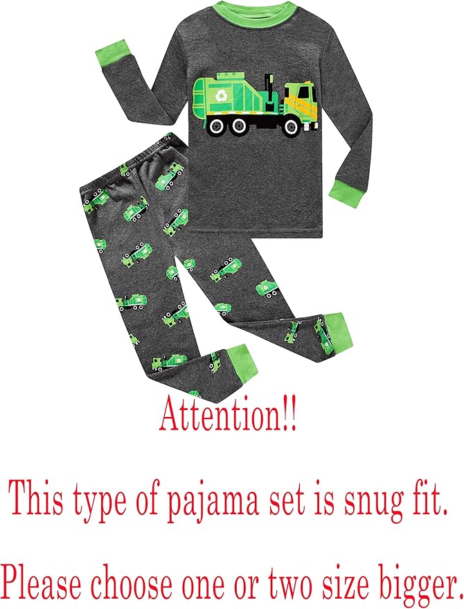 Family Feeling Little Boys Pajamas Sets 100% Cotton Long sleeve Pjs
