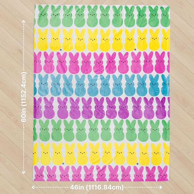 Peeps Fluffy Throw 46 in x 60 in – Soft Plush Lightweight Blanket for Couch, Bed & Travel (100% Officially Licensed Product) by Franco Collectibles