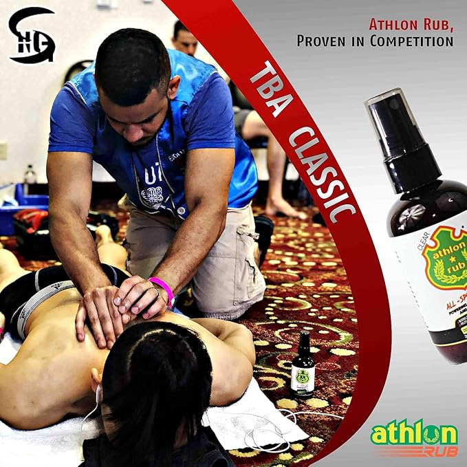 Muscle Rub Spray - Enhanced Sports Formula with Arnica, Ginger, and Turmeric for Sport Warmup, Massage and Recovery - 100 ml / 3.4 fl oz