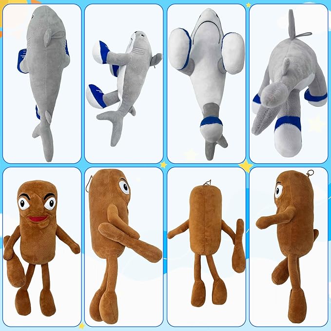 Italian Brainrot Rot Tralalelo Tralala Meme Shark Plush Rot Toy tralala Shark with Blue Shoes Stuffed Animal plushies brainrot Toy Figures Plush Keychain Birthday decore