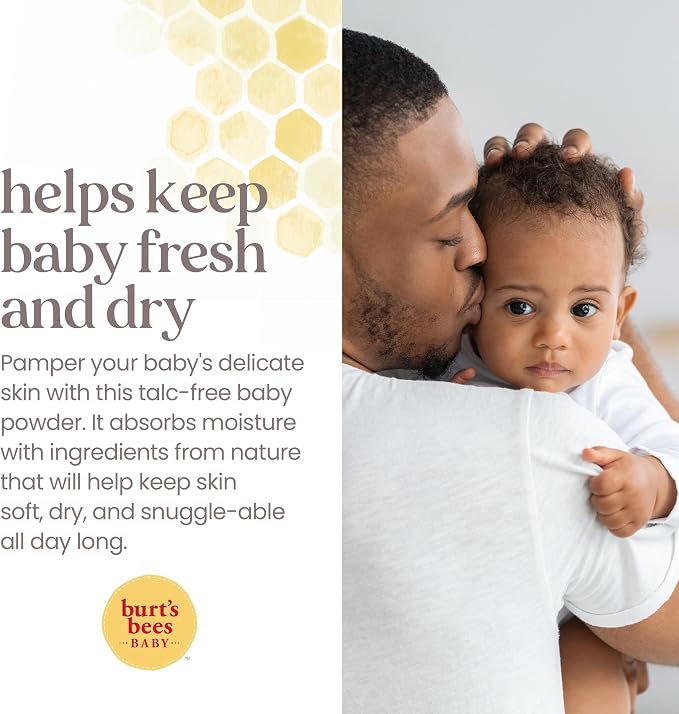 Burt's Bees Baby Dusting Powder, 100% Natural Origin, Talc-Free, Pediatrician Tested, 7.5 Ounces, Pack of 24, Pack May Vary