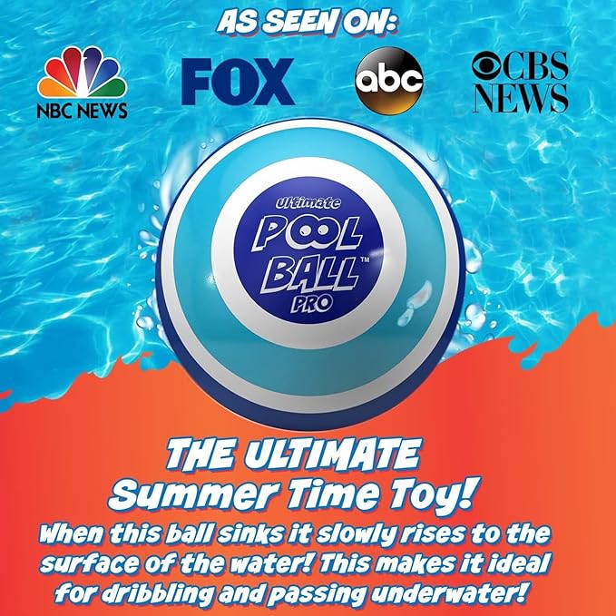 The Ultimate Pool Ball - Fill It with Water to Play Underwater Games - Best Outdoor Toys for Kids Ages 8-12 - Fun Easter Basket Stuffers for Boys & Ideas for 6, 7, 9, 10 & 11 Year Old Girls & Teens