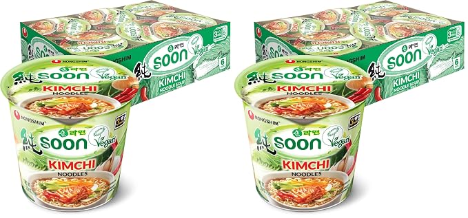 Nongshim Soon Kimchi Noodle Cup,2.64 Ounce,(Pack of 12)